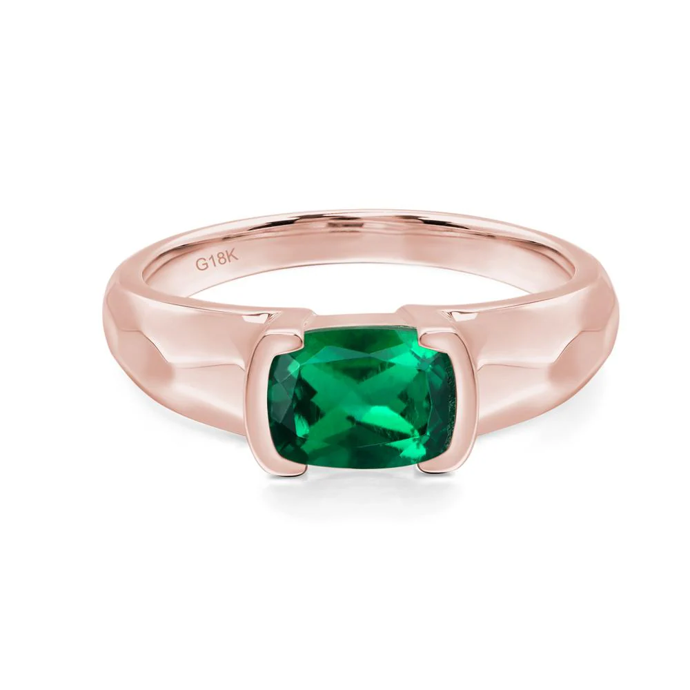 Emerald Bezel Seting Ring - Image 9