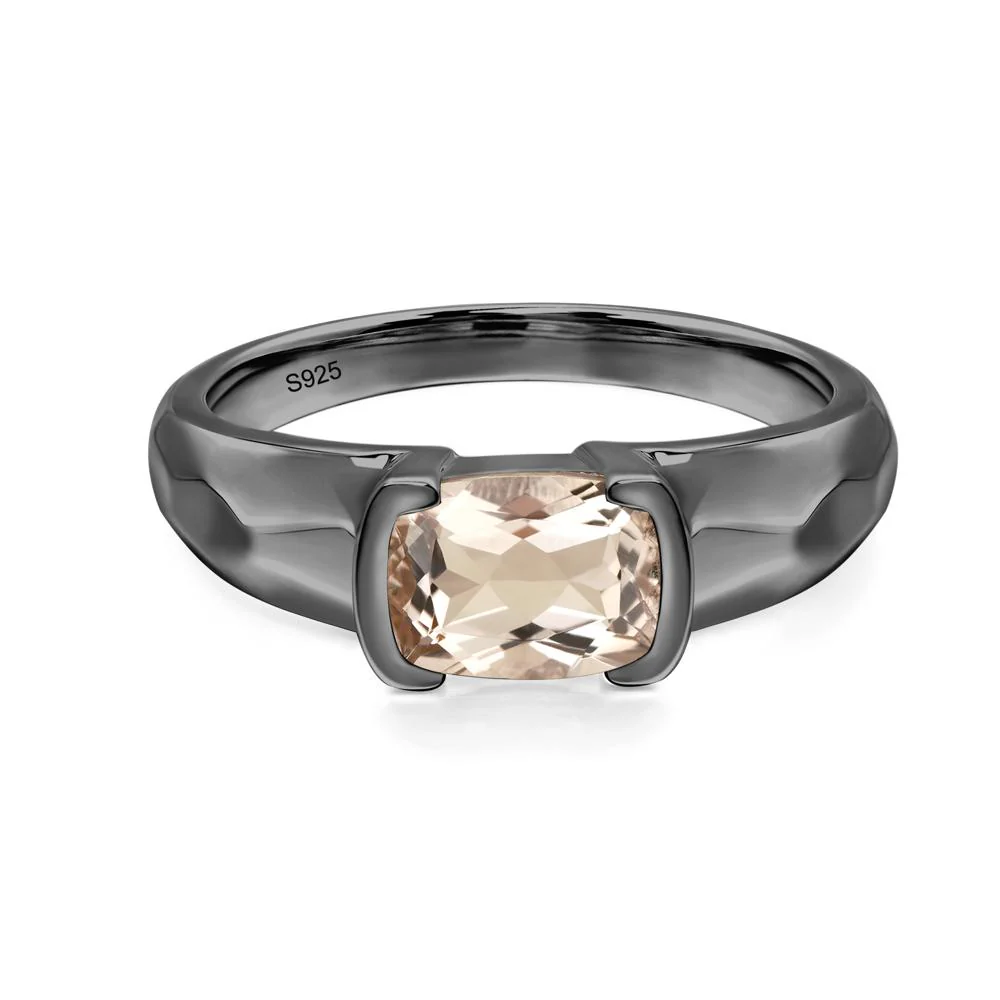 Morganite Hammered Ring