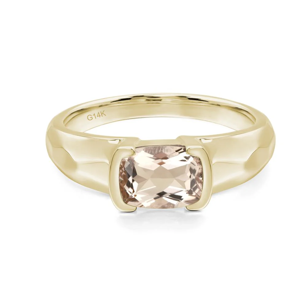 Morganite Hammered Ring - Image 4