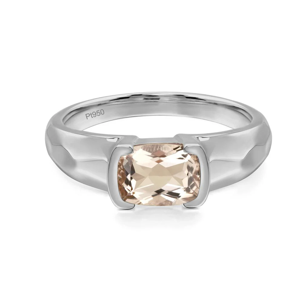 Morganite Hammered Ring - Image 6