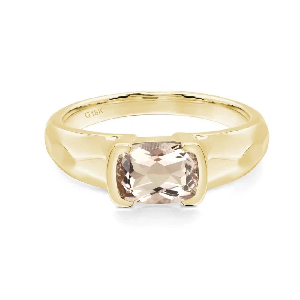 Morganite Hammered Ring - Image 8