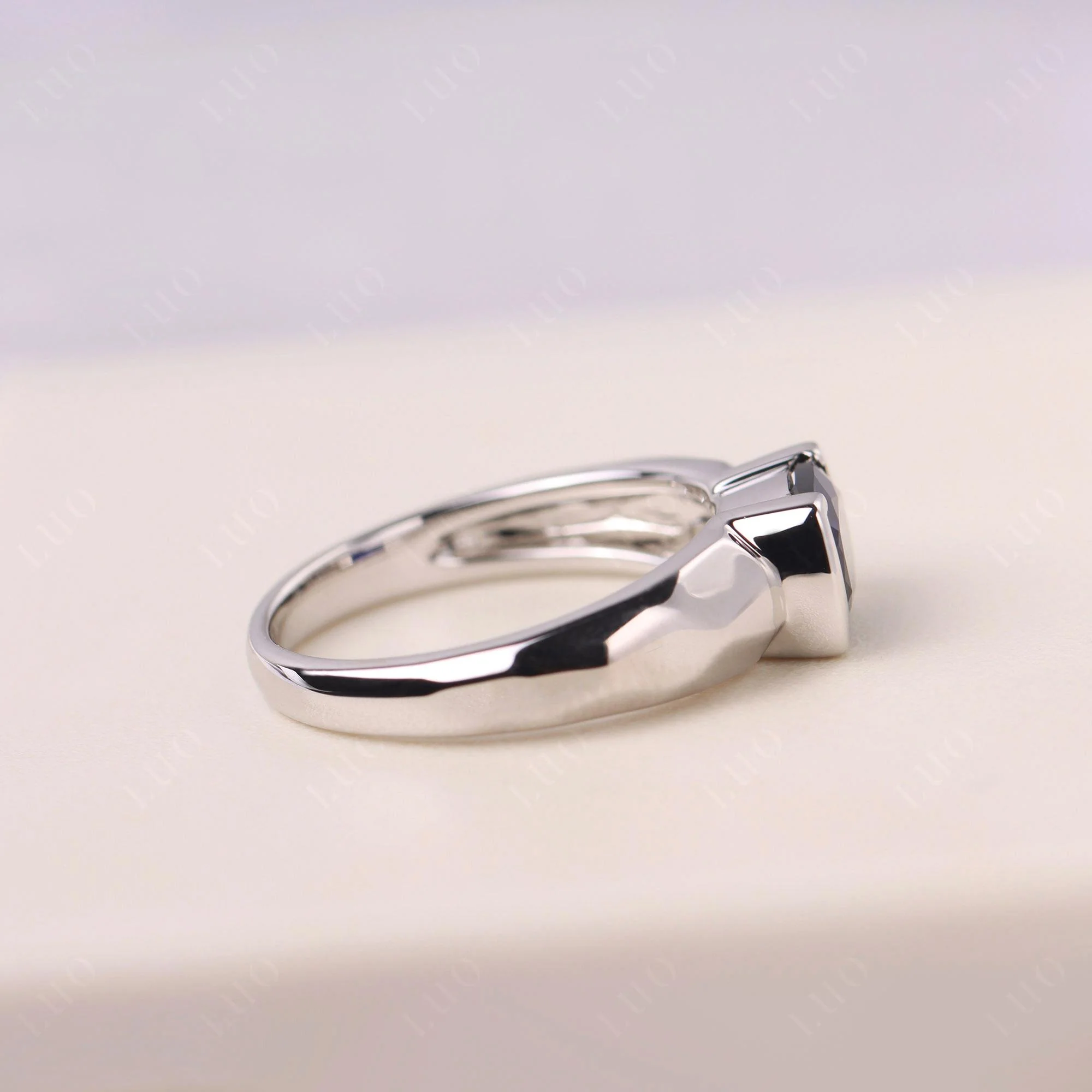 Sapphire Hammered Ring - Image 13
