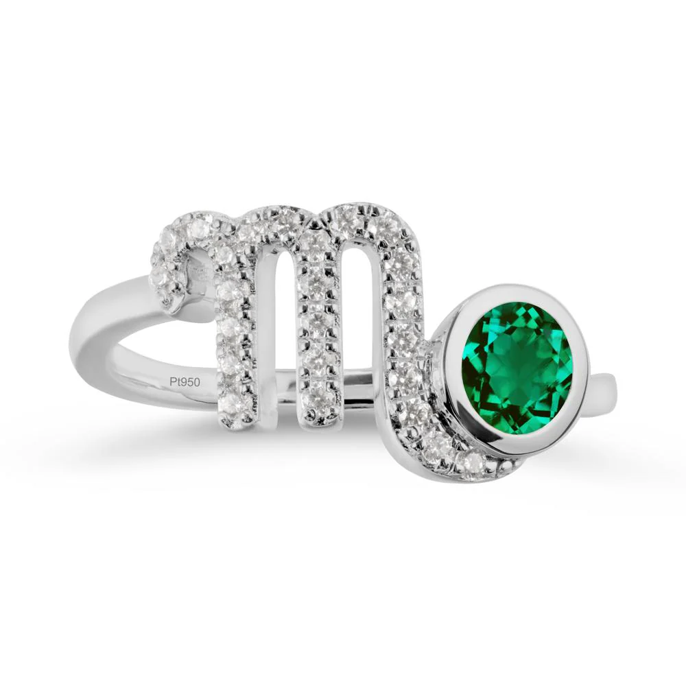 Emerald Bypass Scorpio Zodiac Ring-Resourceful & Brave - Image 8
