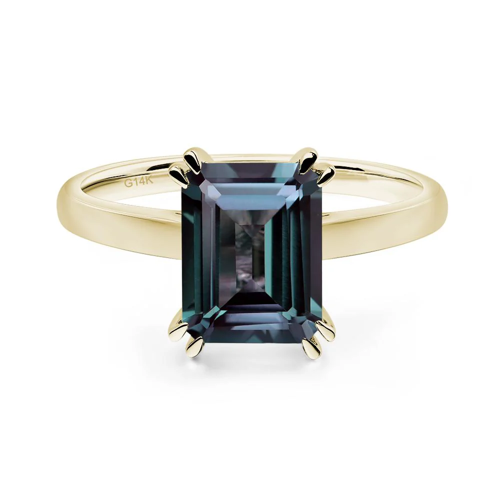 Alexandrite Double Claw Prong Engagement Ring - Image 5