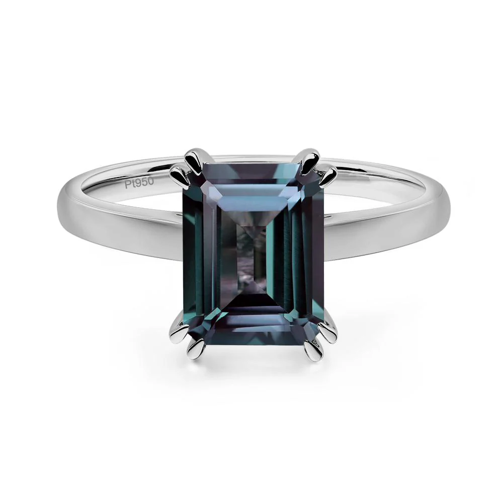 Alexandrite Double Claw Prong Engagement Ring - Image 6
