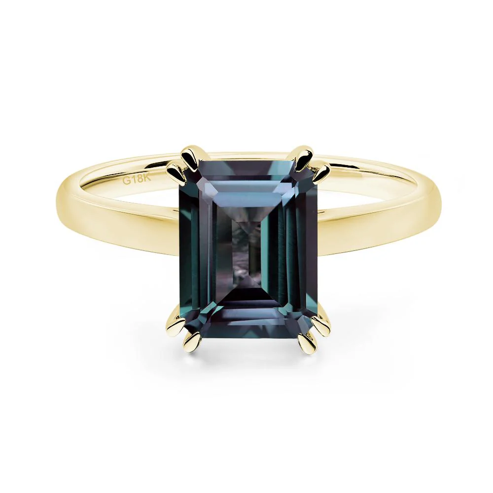 Alexandrite Double Claw Prong Engagement Ring - Image 8
