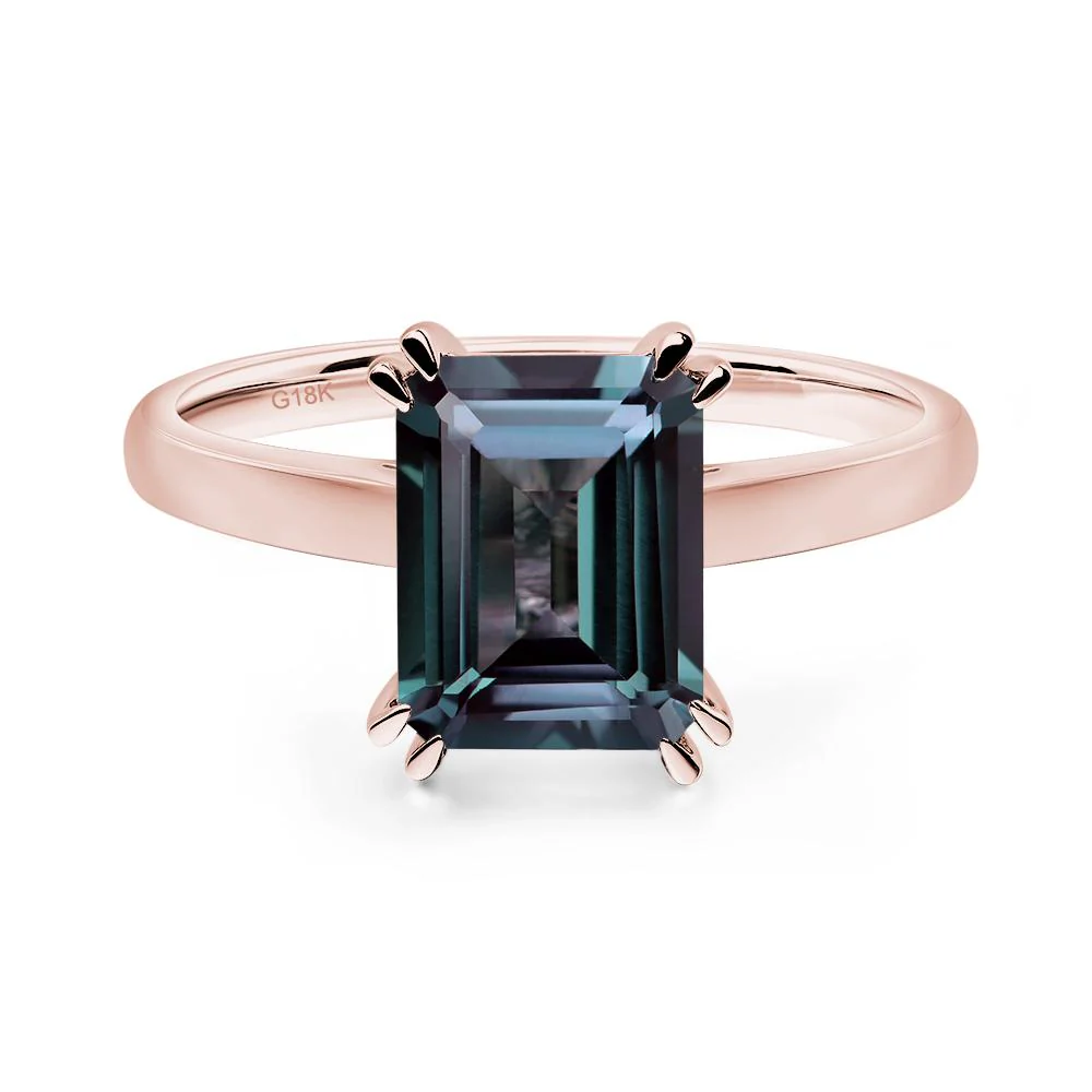 Alexandrite Double Claw Prong Engagement Ring - Image 9