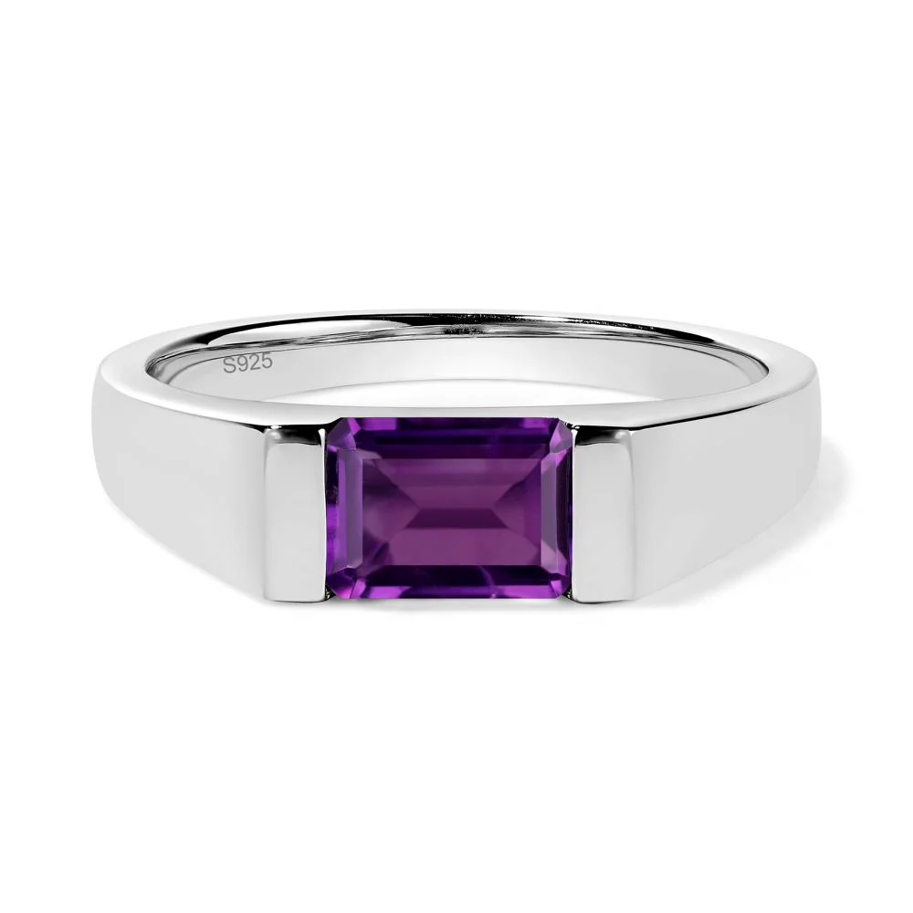 Amethyst East West Emerald Cut Ring - Image 2