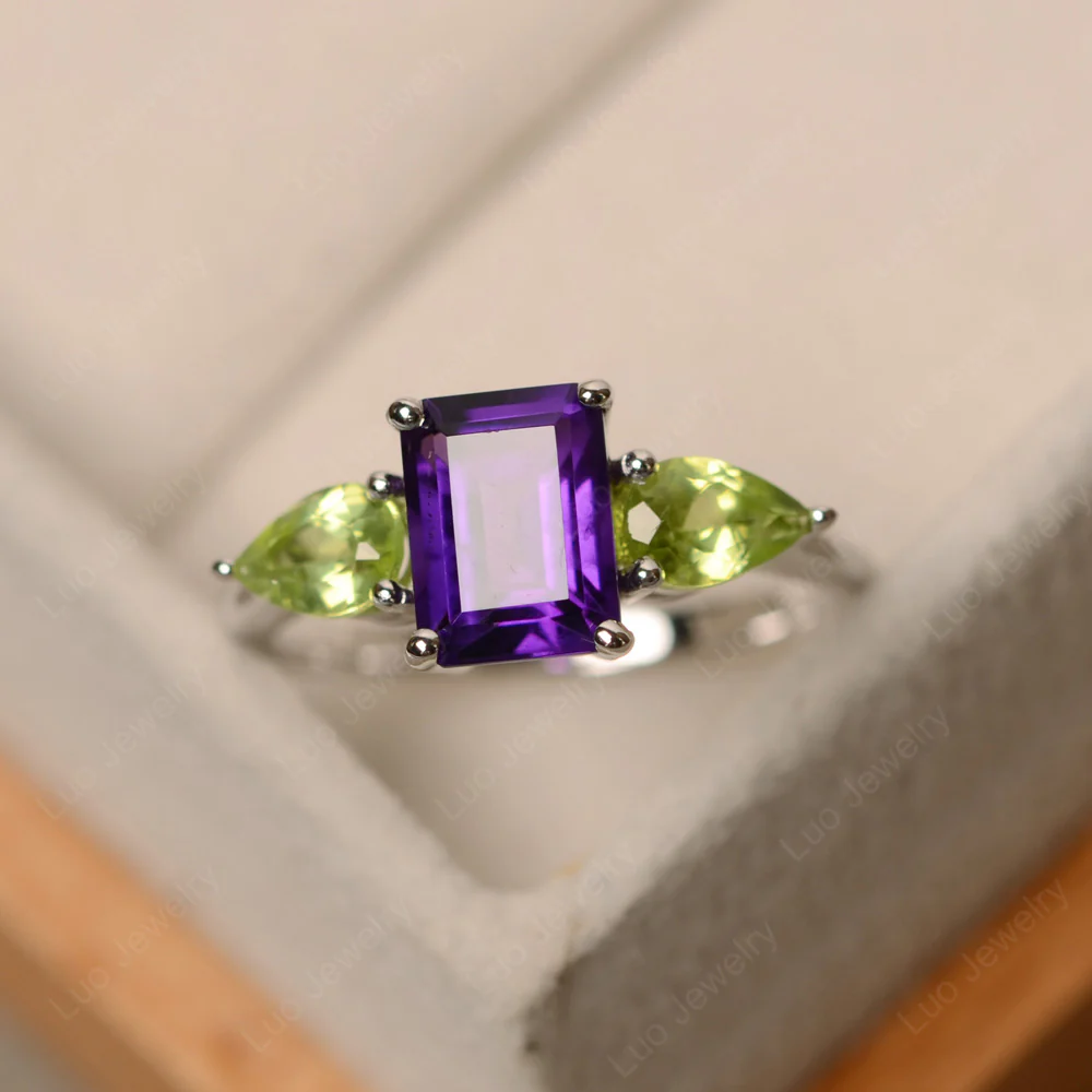 February and August Birthstone Ring