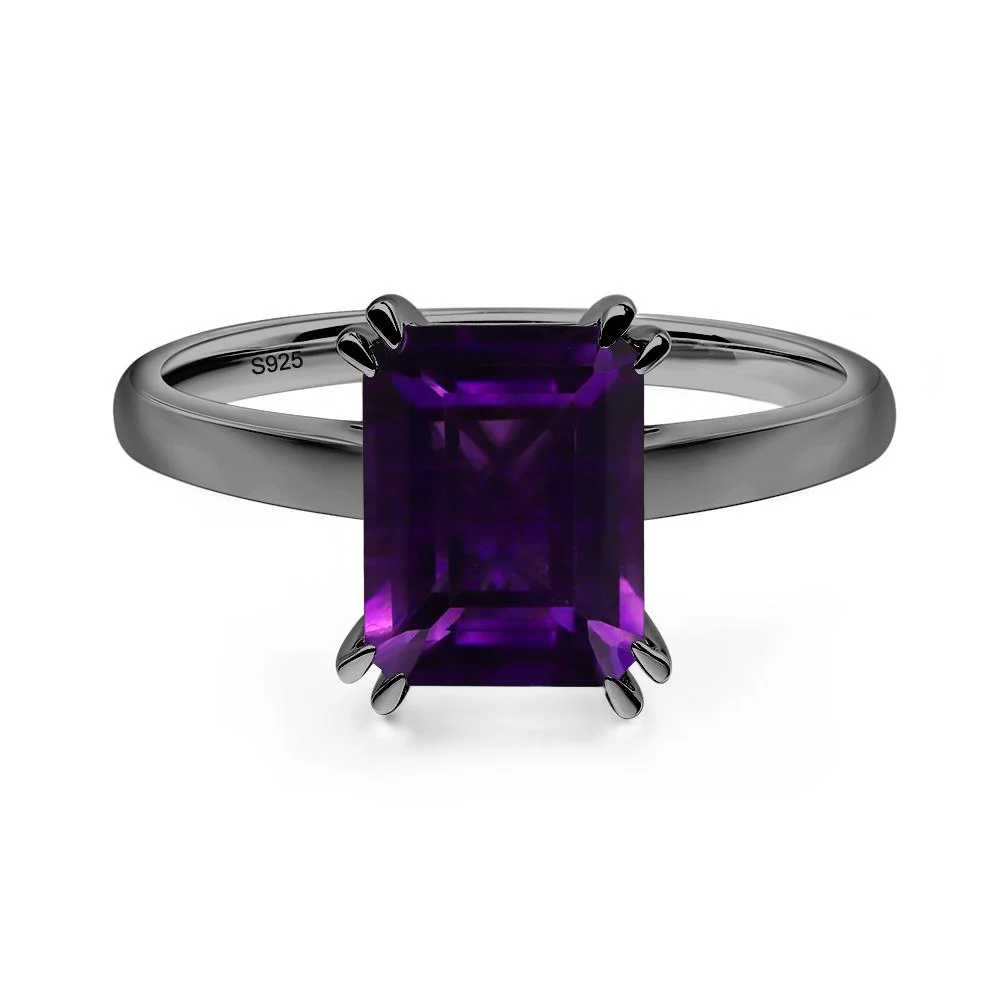 Amethyst Double Claw Prong Engagement Ring - Image 2
