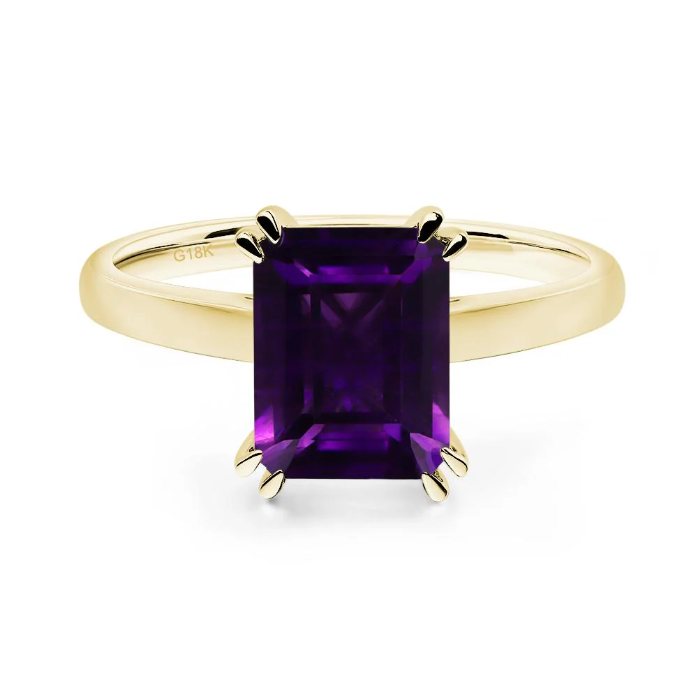 Amethyst Double Claw Prong Engagement Ring - Image 8