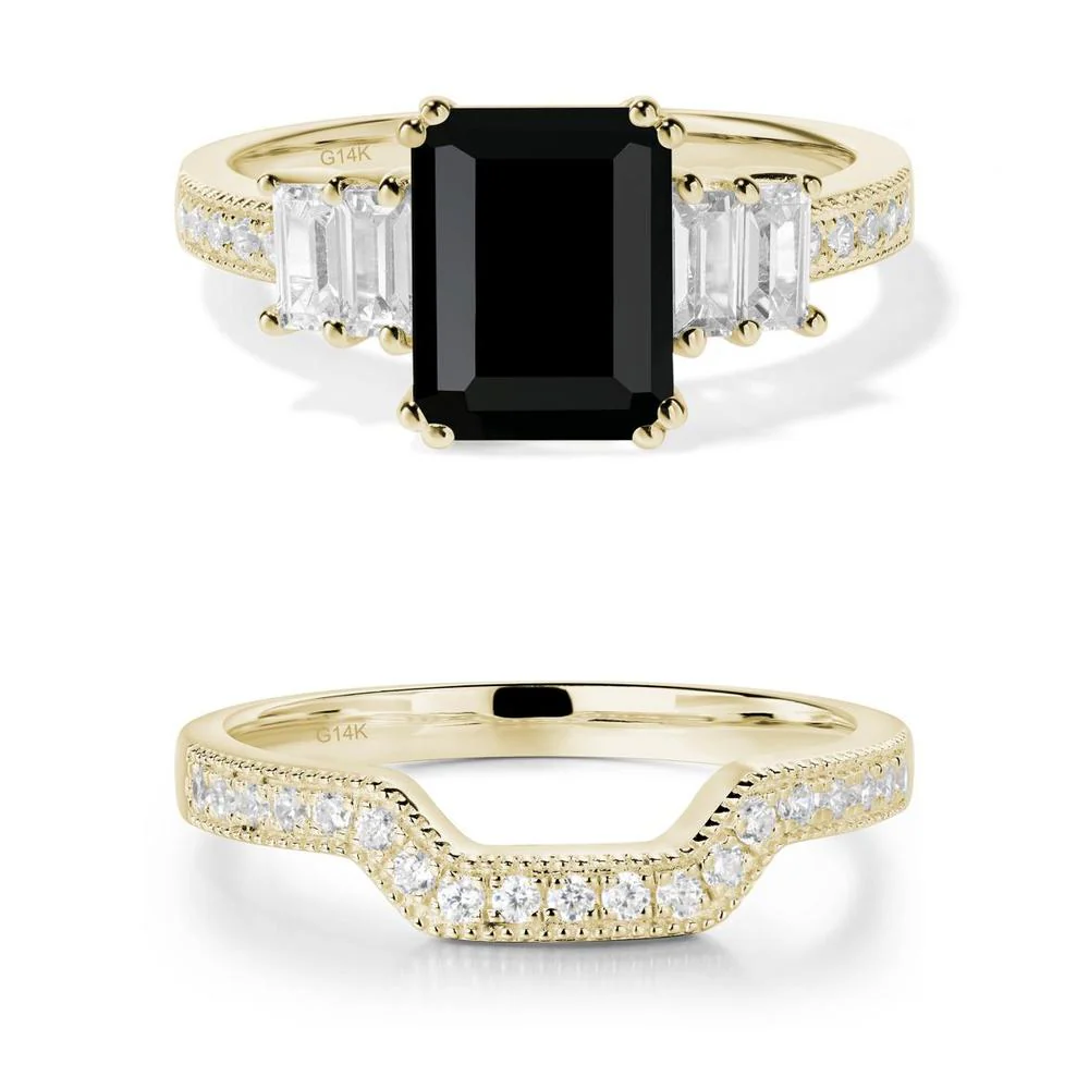 Black Spinel Double Prong Engagement Ring - Image 25