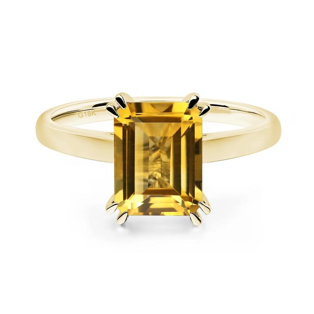 Citrine Double Claw Prong Engagement Ring - Image 8