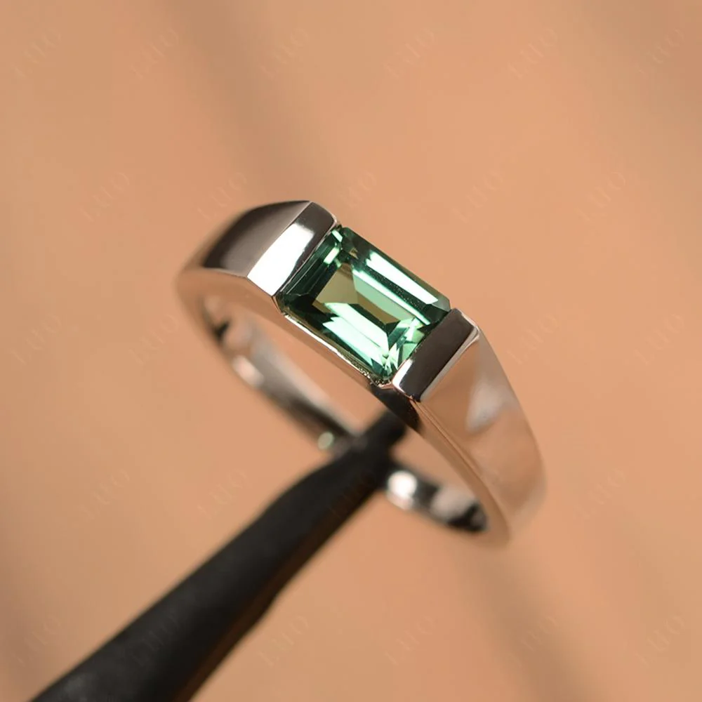 East West Green Sapphire Ring - Image 11