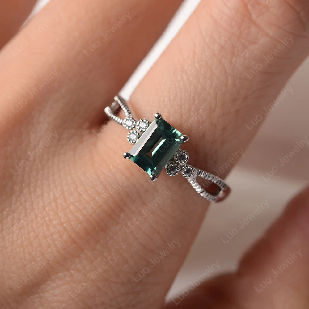 Antique Green Sapphire Ring - Image 5