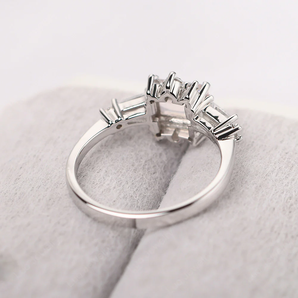 Art Deco Morganite Horizontal Ring - Image 4