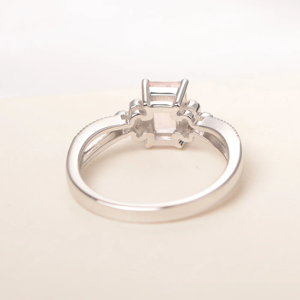 Morganite Milgrain Engagement Ring - Image 3