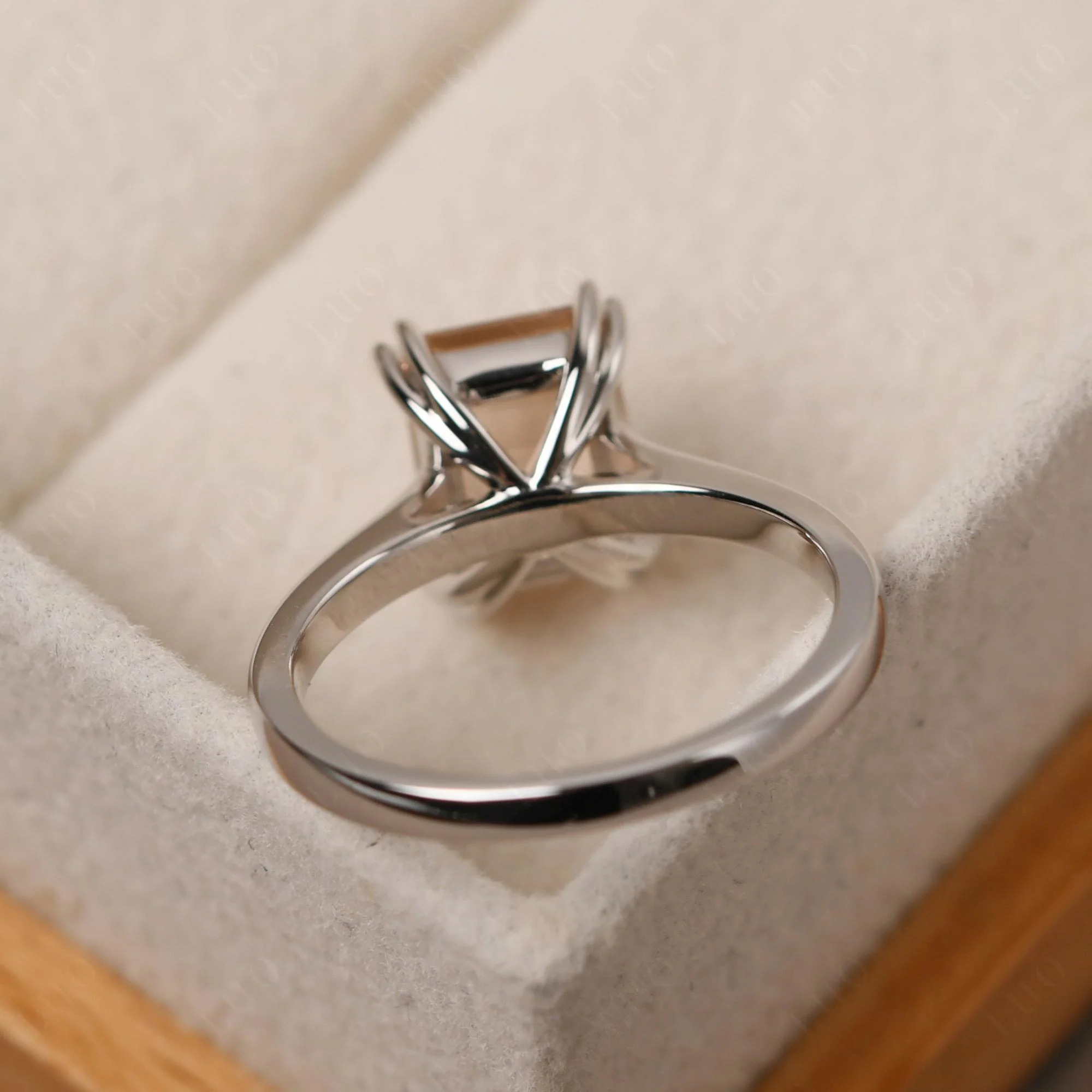 Morganite Double Claw Prong Engagement Ring - Image 13
