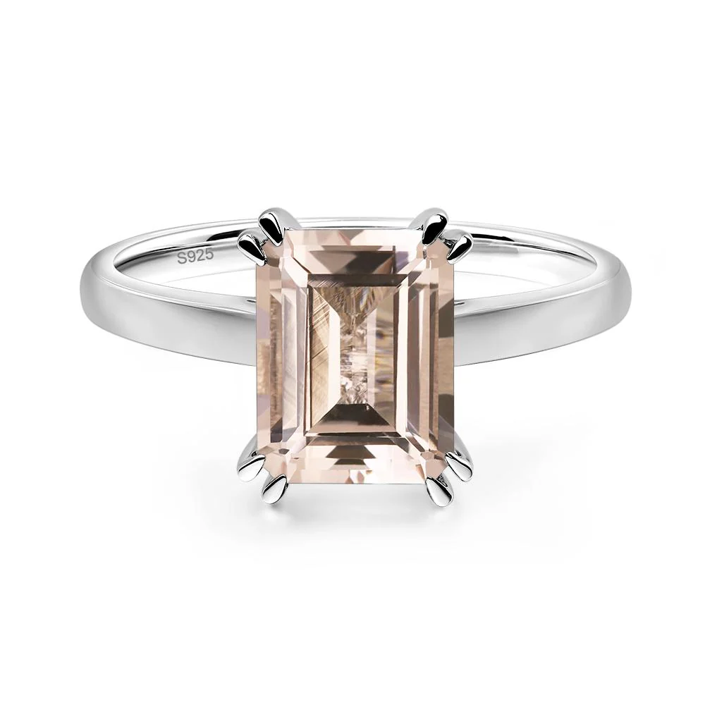 Morganite Double Claw Prong Engagement Ring - Image 2