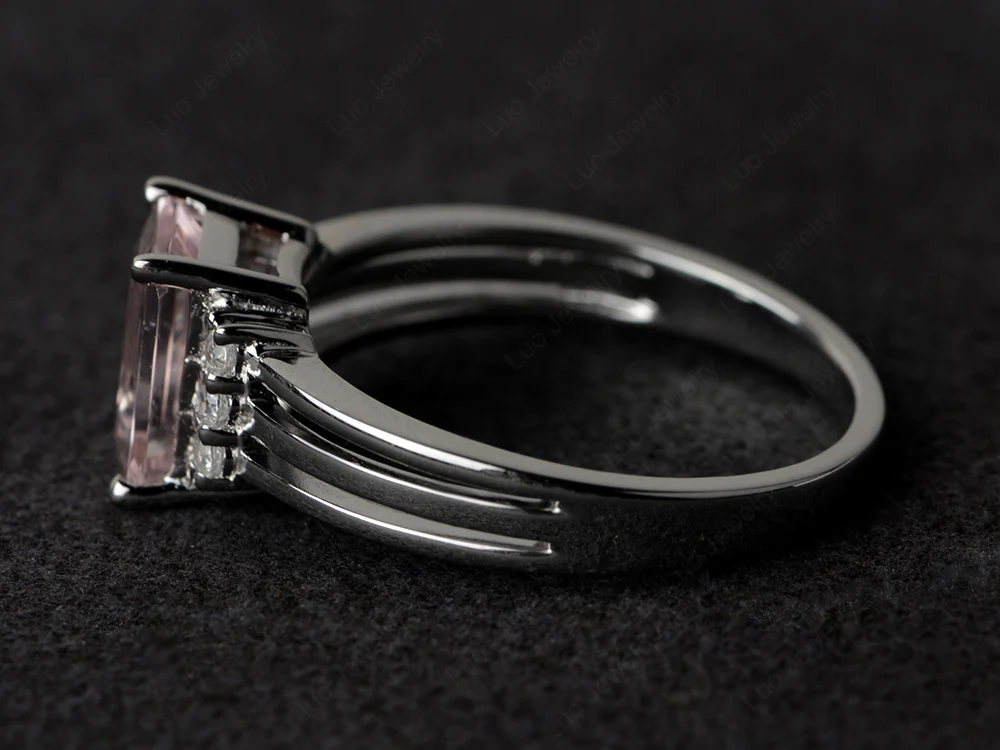 Morganite Three Split Shank Ring - Image 2