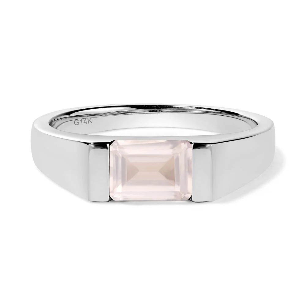 East West Rose Quartz Ring - Image 2