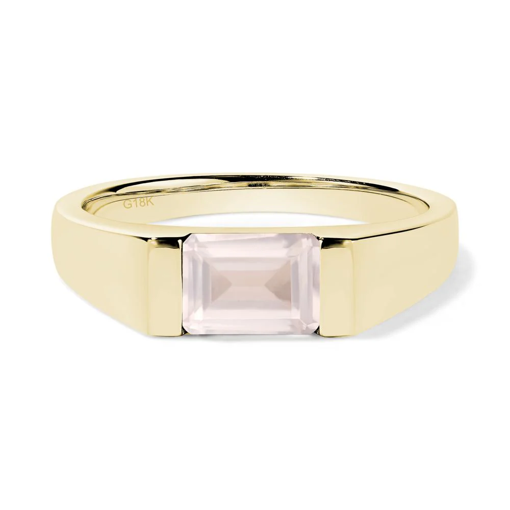 East West Rose Quartz Ring - Image 7