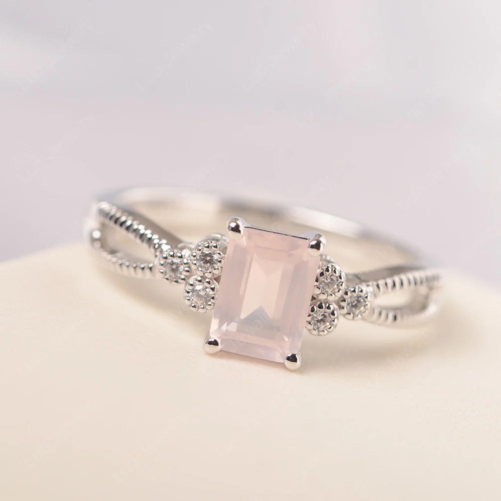 Antique Rose Quartz Ring