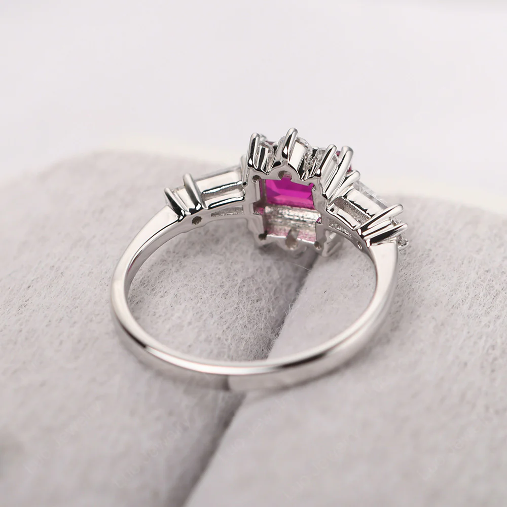 Art Deco Ruby Horizontal Ring - Image 3