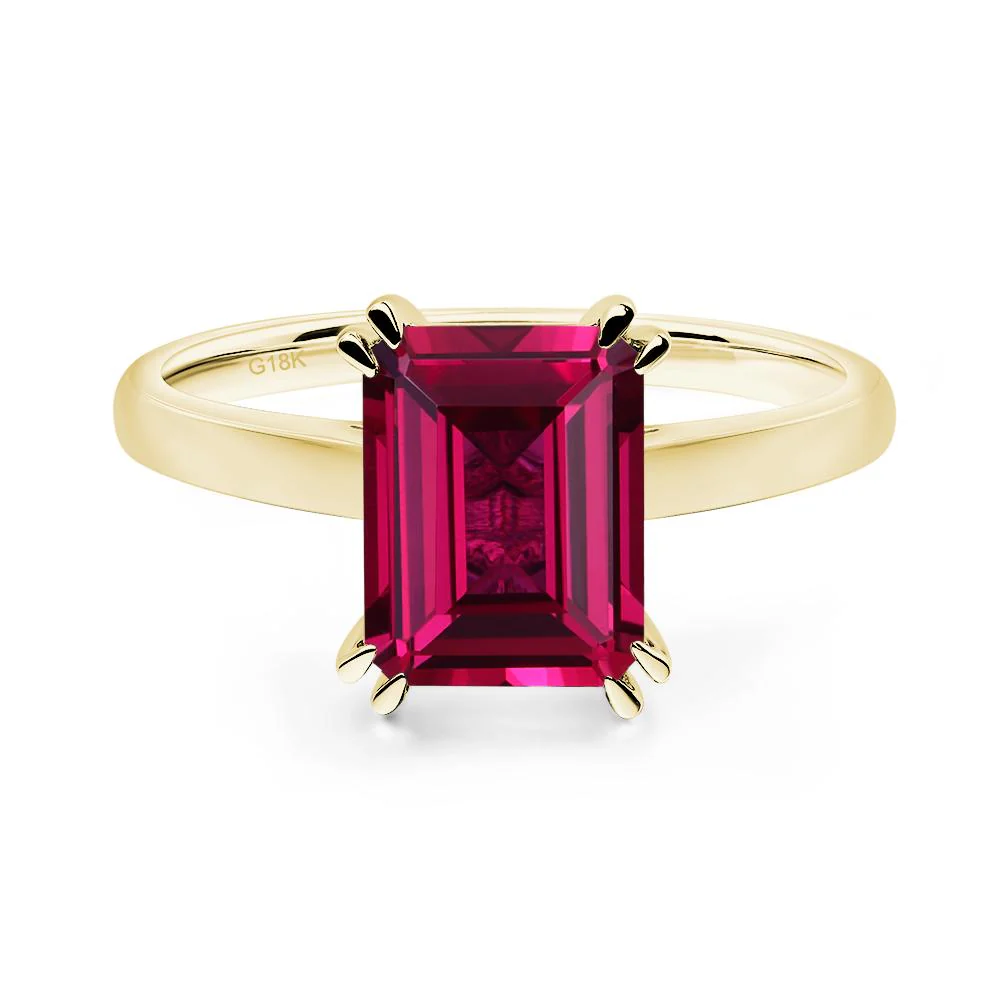 Ruby Double Claw Prong Engagement Ring - Image 8
