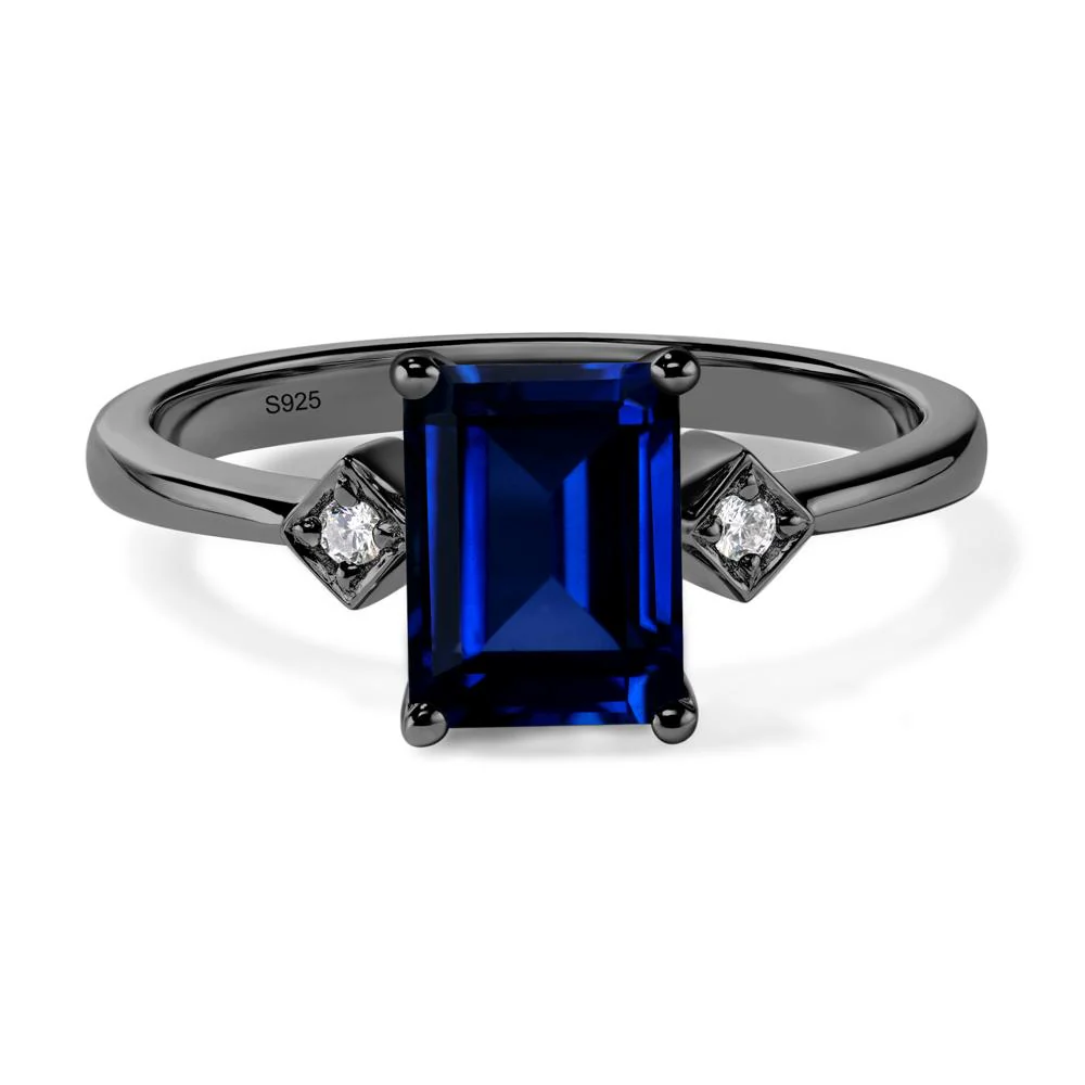 Emerald Cut Sapphire Engagement Ring