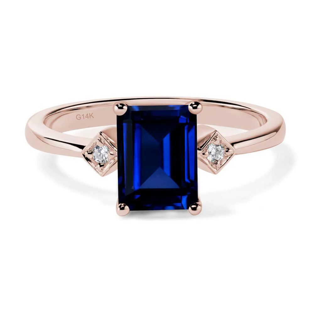 Emerald Cut Sapphire Engagement Ring - Image 5