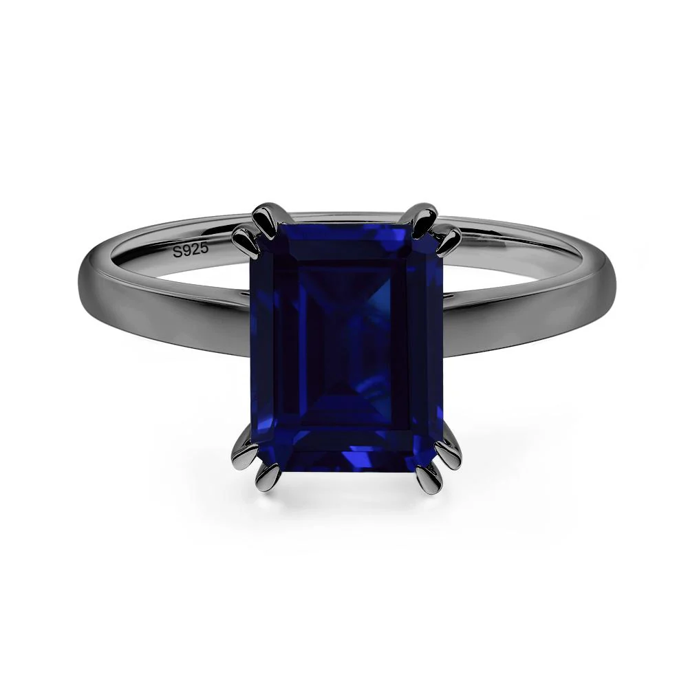 Sapphire Double Claw Prong Engagement Ring