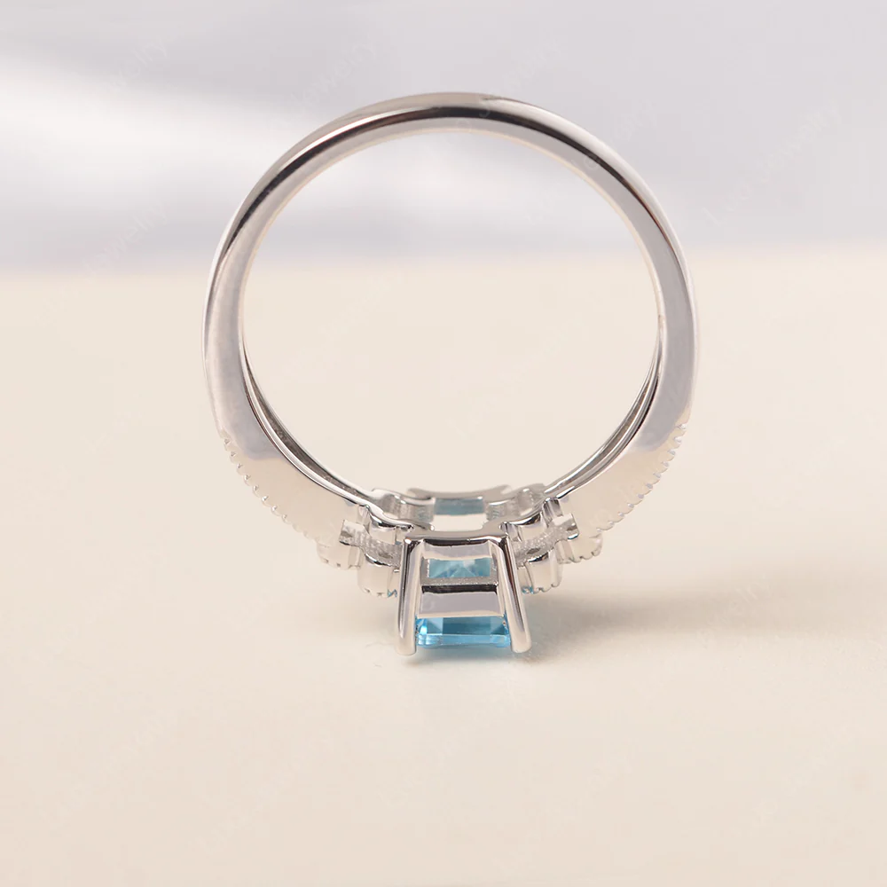 Antique Swiss Blue Topaz Ring - Image 3