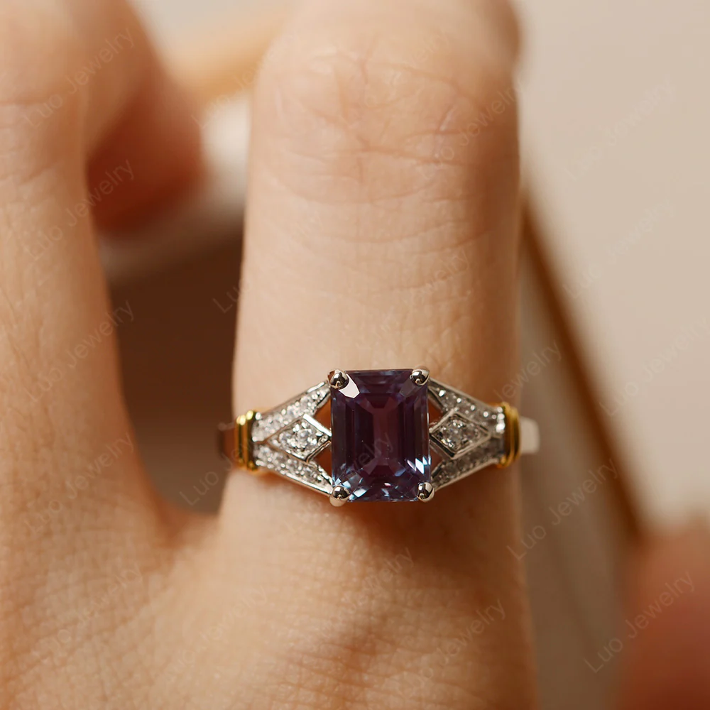 Alexandrite Women's Crown Ring - Image 6