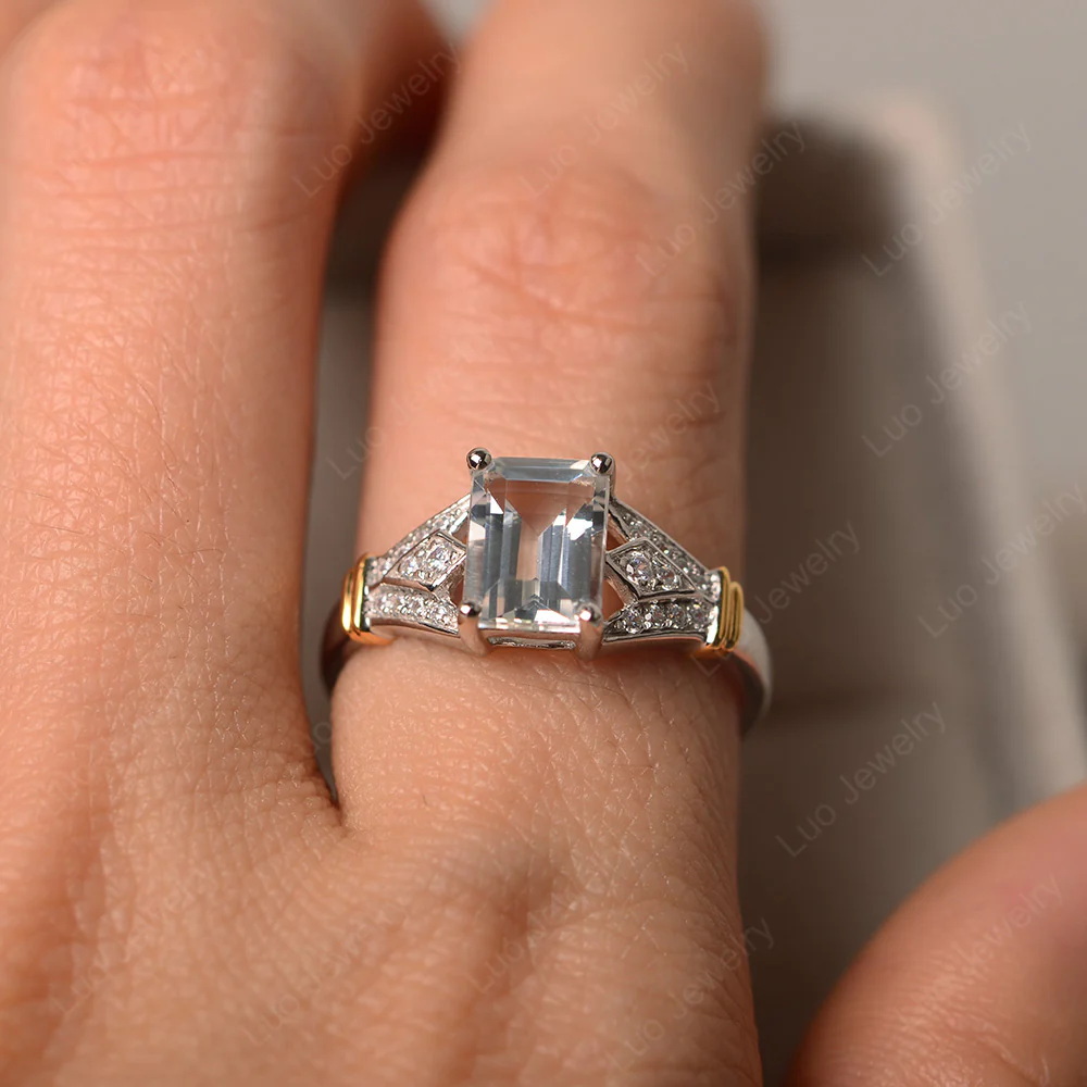 White Topaz Women's Crown Ring - Image 4