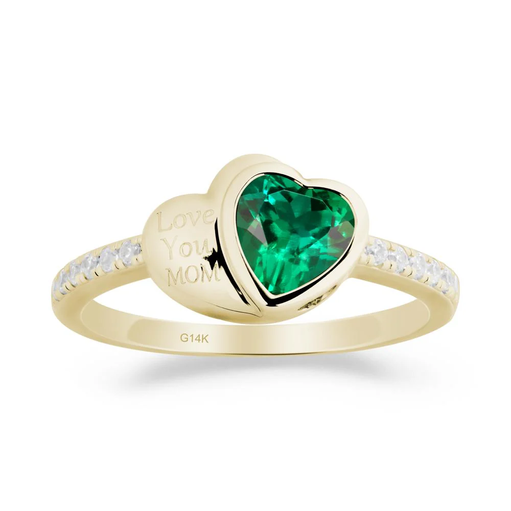 Emerald Double Heart Ring - Image 2