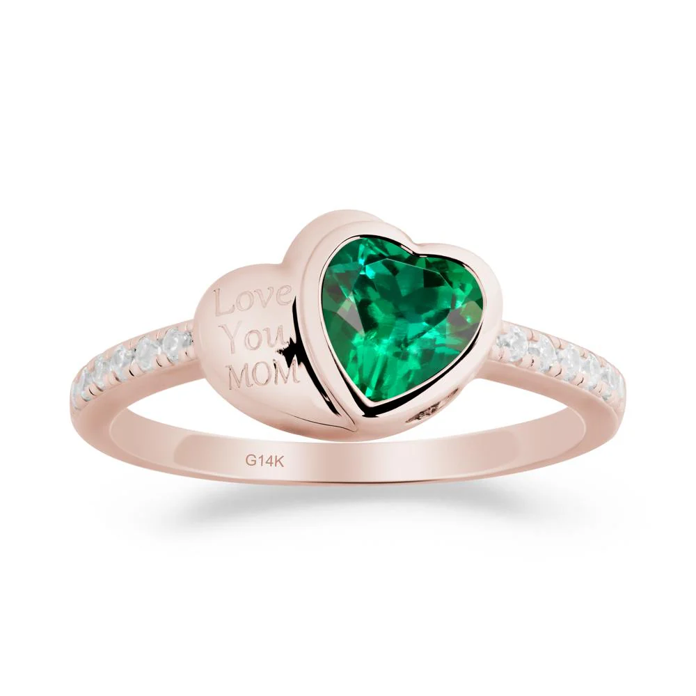 Emerald Double Heart Ring - Image 5