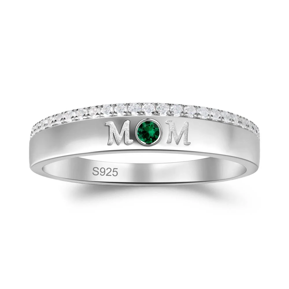 Emerald Eternity Mother's Ring