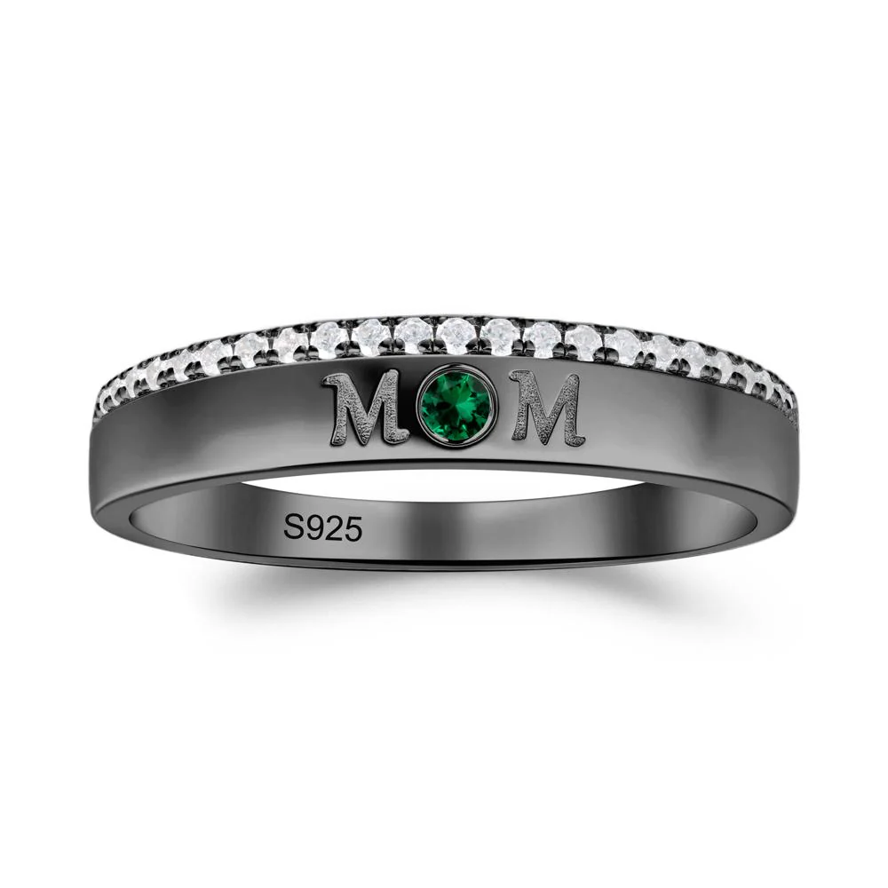 Emerald Eternity Mother's Ring - Image 2