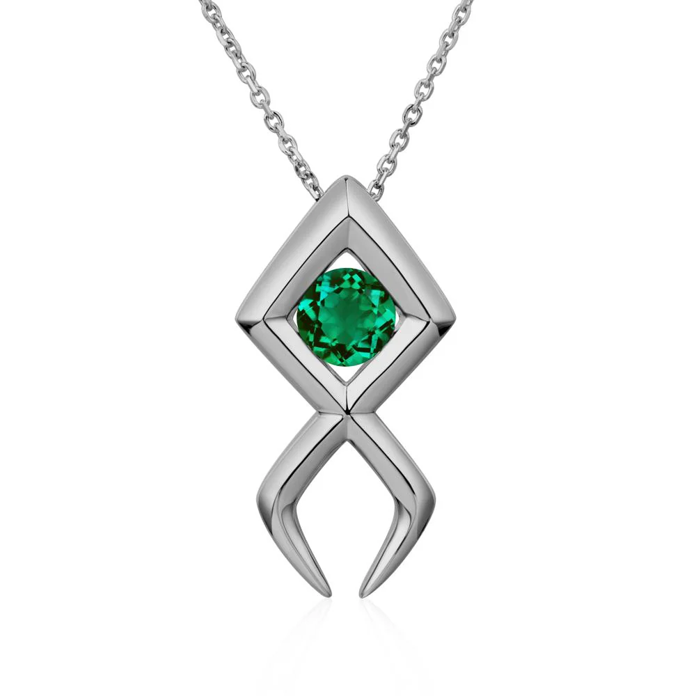 Jesus Fish Emerald Necklace - Image 6