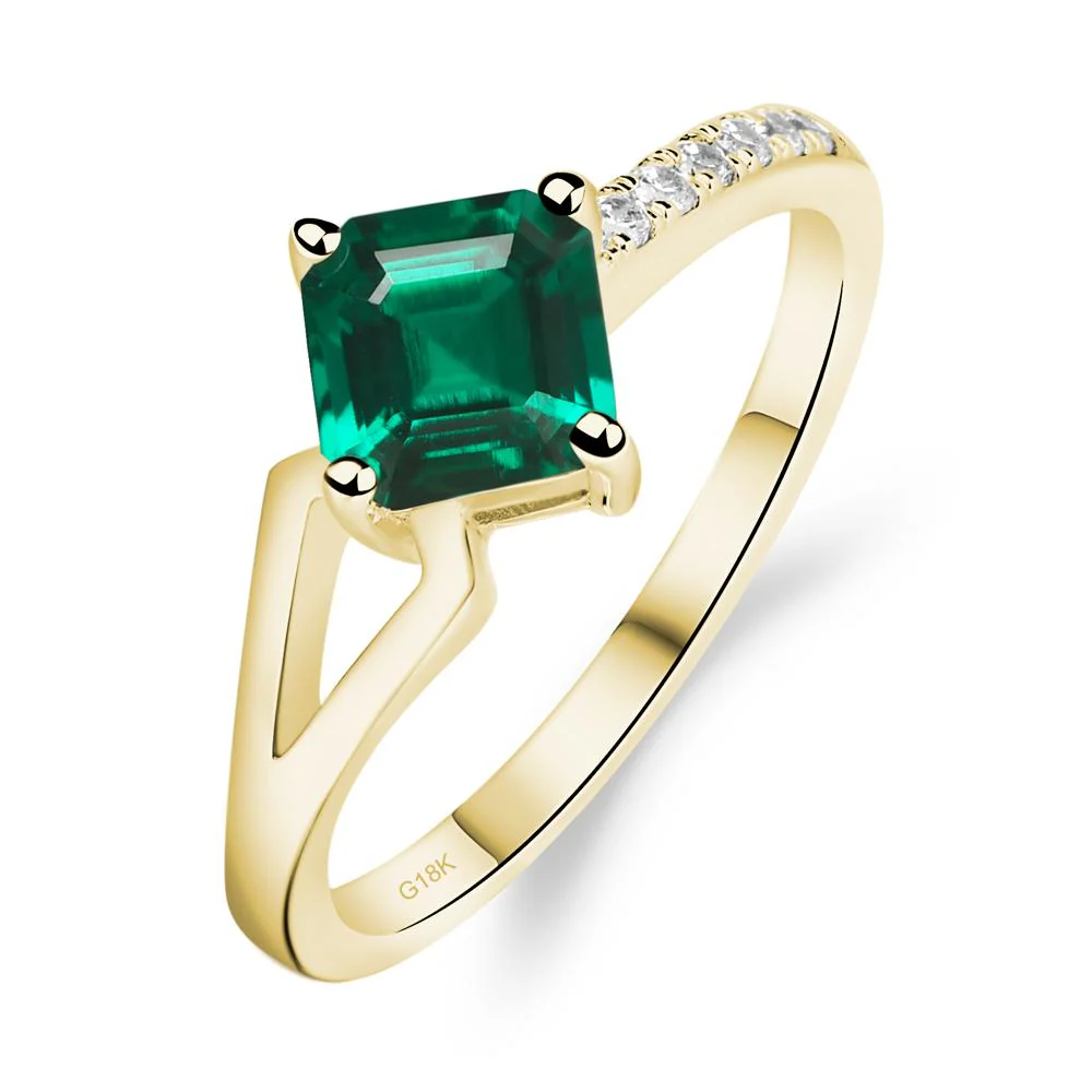 Emerald Ring Asscher Engagement Ring - Image 8