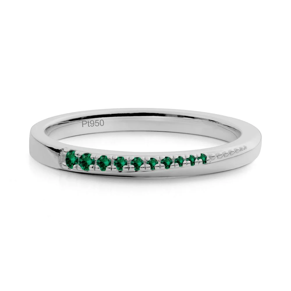 Emerald Half-Eternity Band Ring - Image 6