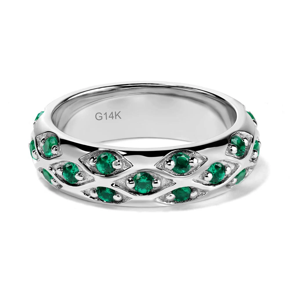 Emerald Mens Eternity Ring - Image 3