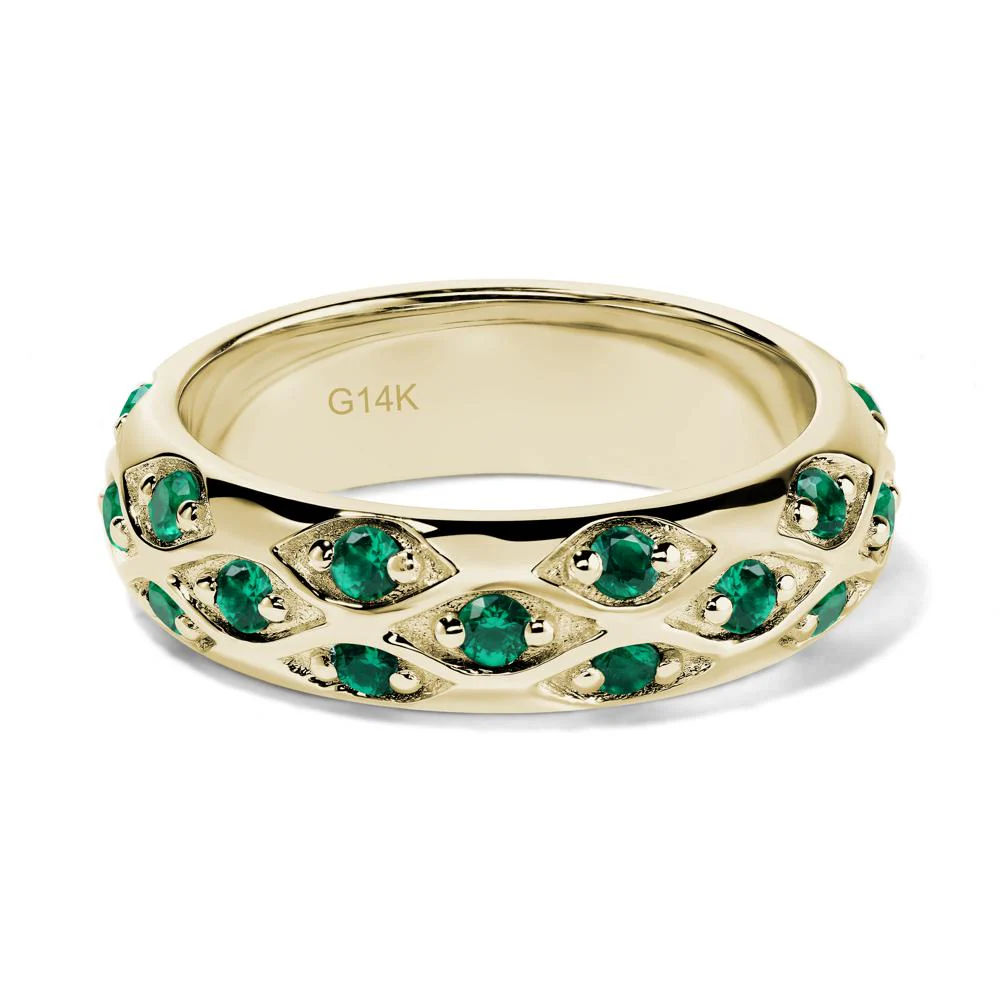 Emerald Mens Eternity Ring - Image 4
