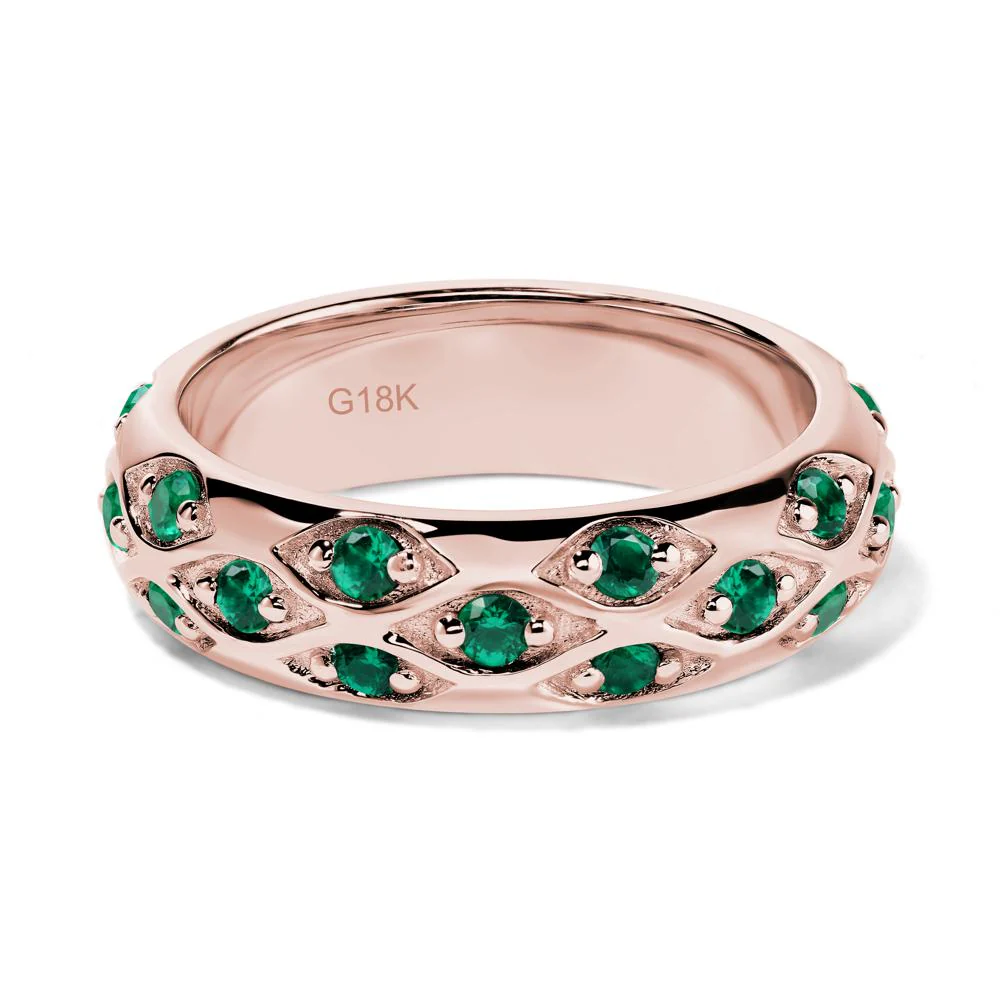 Emerald Mens Eternity Ring - Image 9