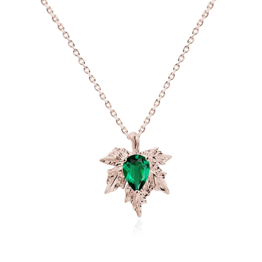 Emerald Maple Pendant Necklace - Image 2