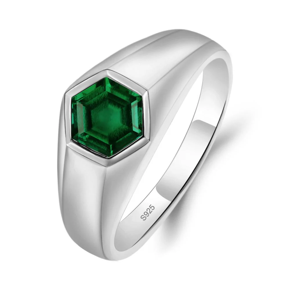 Emerald Men's Ring - Image 5