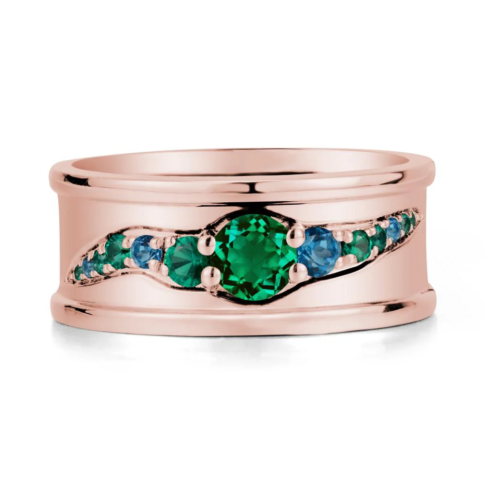 Emerald Multi Stone Men Ring - Image 4