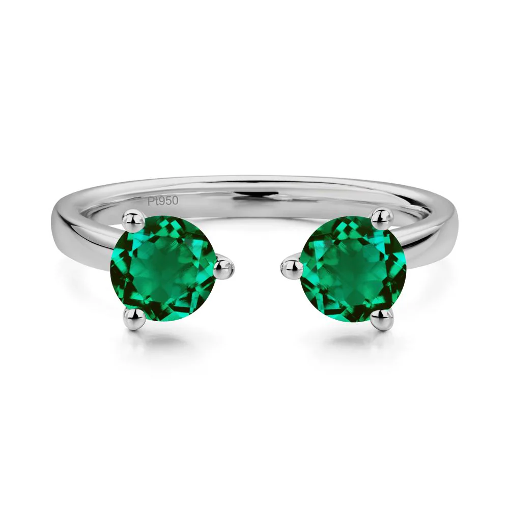 Emerald Open Toi Et Moi Ring - Image 6