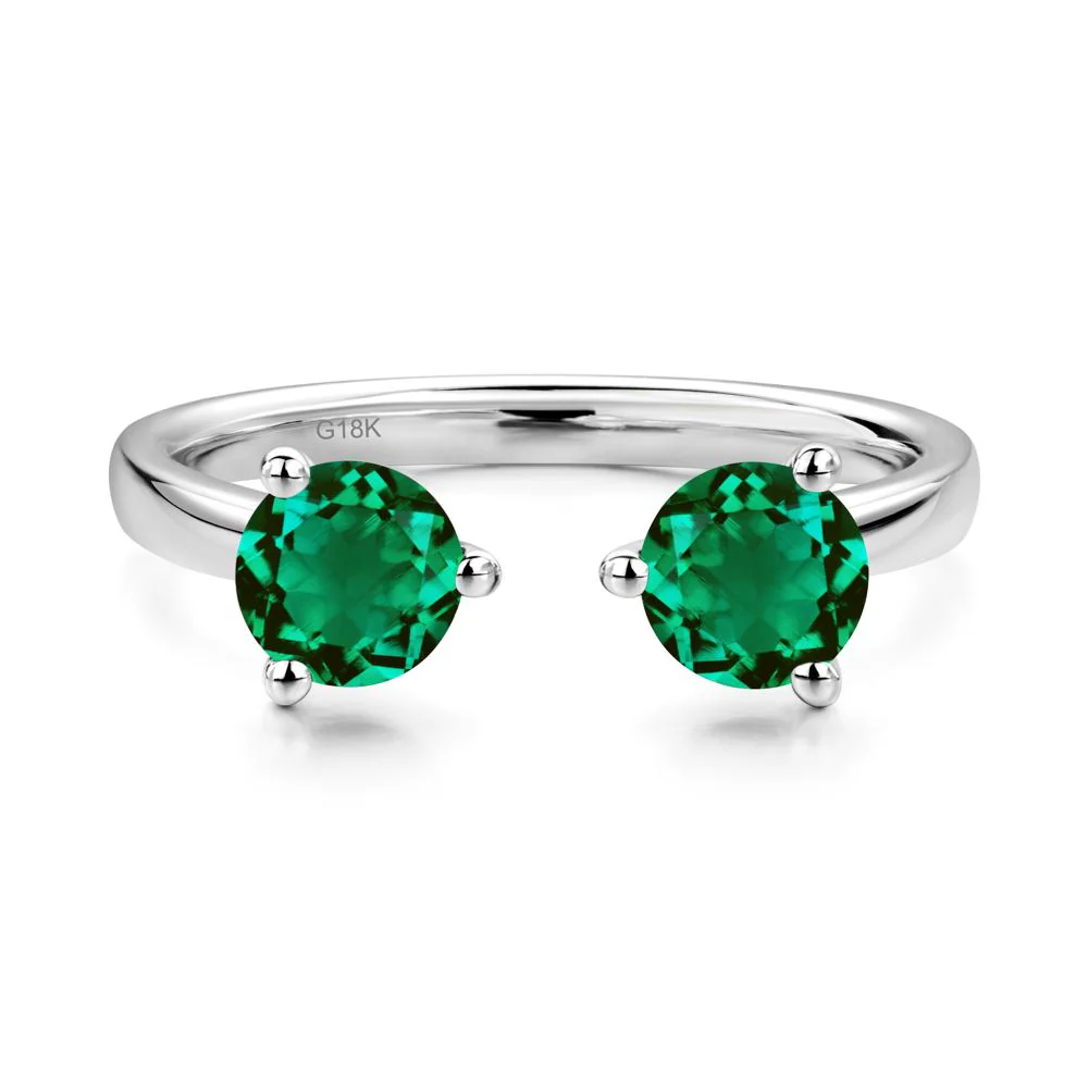 Emerald Open Toi Et Moi Ring - Image 7